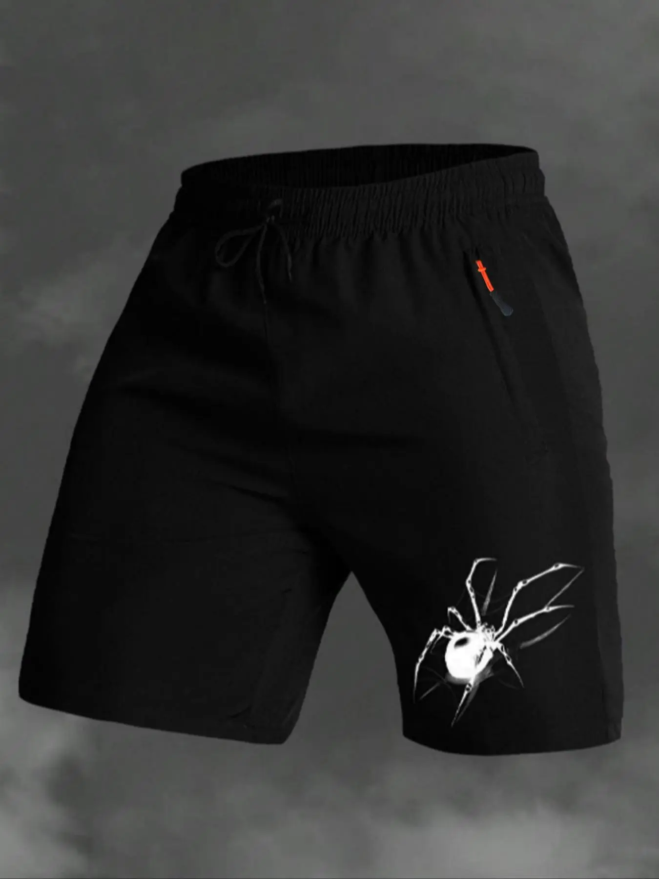 Men's Spider Print Gym Shorts, Breathable Quick Drying Shorts for Running Gym Workout Training, Casual Sporty Shorts for Men