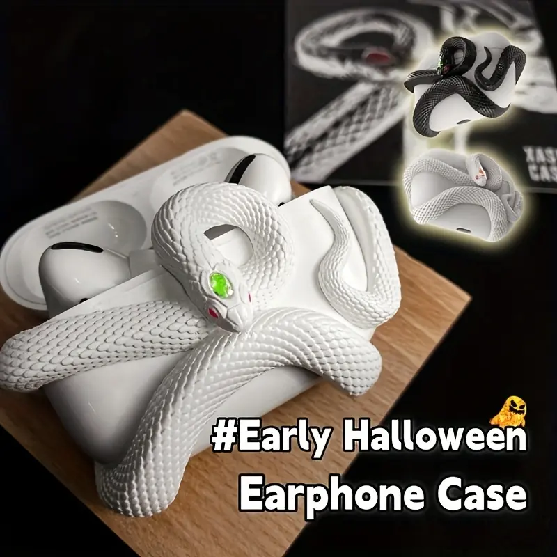 Creative Horrible Snake Wireless Earphone Case Headset Protective Case Silicone Case Earphone Case Cover Early Halloween FOR Air Pods Pro