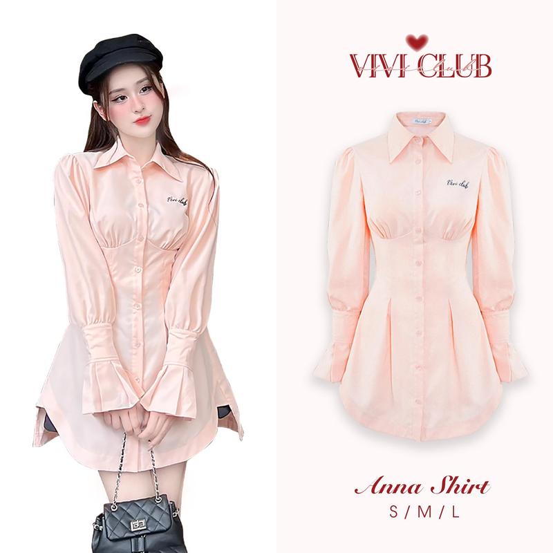 [VIVI CLUB] áo sơ mi hack eo cực xinh ANNA SHIRT