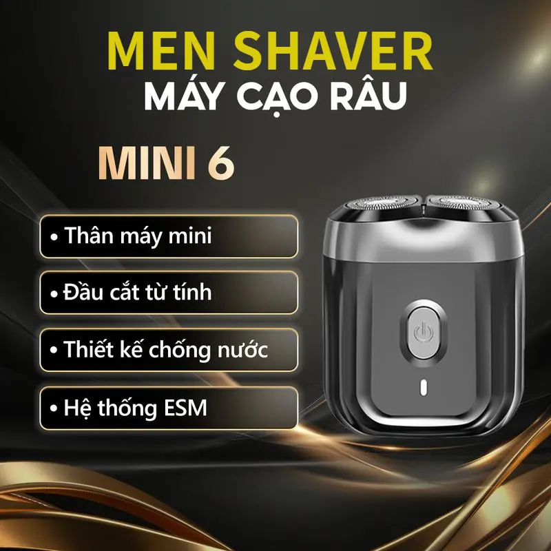 Máy Cạo Râu Enchen Mini 6, Lưỡi Kép Siêu Mỏng, Chống Thấm Nước IPX7, Cạo Râu Khô Và Ướt, Pin Có Thể Sử Dụng Lên Đến 6 Tháng, Bảo Hành Có Sẵn 0
