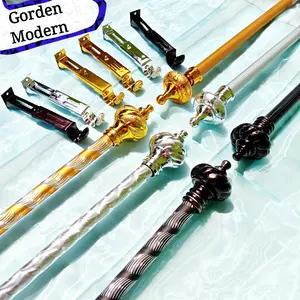 Besi Gorden Fullset-Batang Gordeng Lengkap/Korden Rel Hordeng Tiang Murah Minimalis