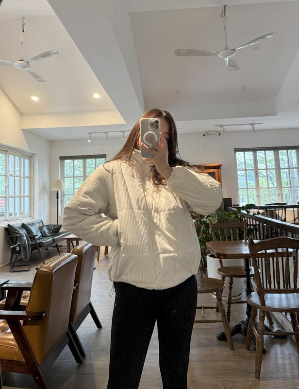 Áo khoác phao nhung tăm nữ 3 lớp dày dặn siêu ấm áp