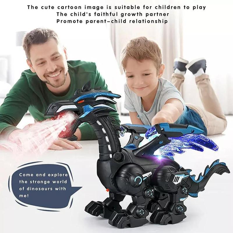 Product Introduction of Electric Dragon Toy, Mechanical Dragon Simulation Model, Creative Birthday and Holiday Gift Options, No Battery Included, You Need To Bring Three AA Batteries 8