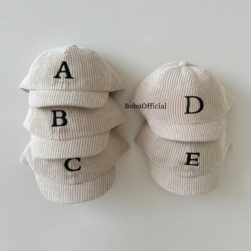 Topi baseball anak laki laki kekinian usia 6 bulan - 5 tahun INSIAL A-Z warna cream