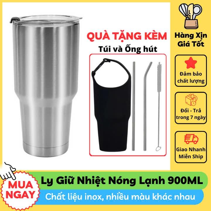 [KO TƯƠM MỒ HÔI] Ly giữ nhiệt 900ml thái lan cao cấp -ly giữ nhiệt tặng phụ kiện cực chất- ly thái 900ml