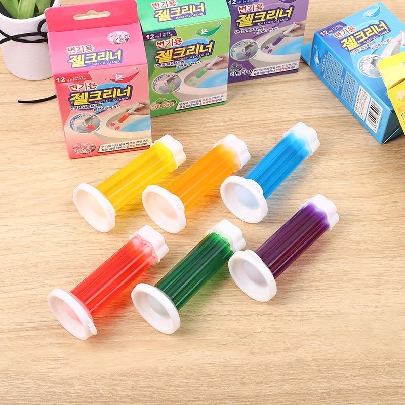  Gel thơm làm sạch khử mùi vệ sinh - Diệt khuẩn khử trùng bồn cầu tạo hình bông hoa với 7 mùi thơm hiệu quả 