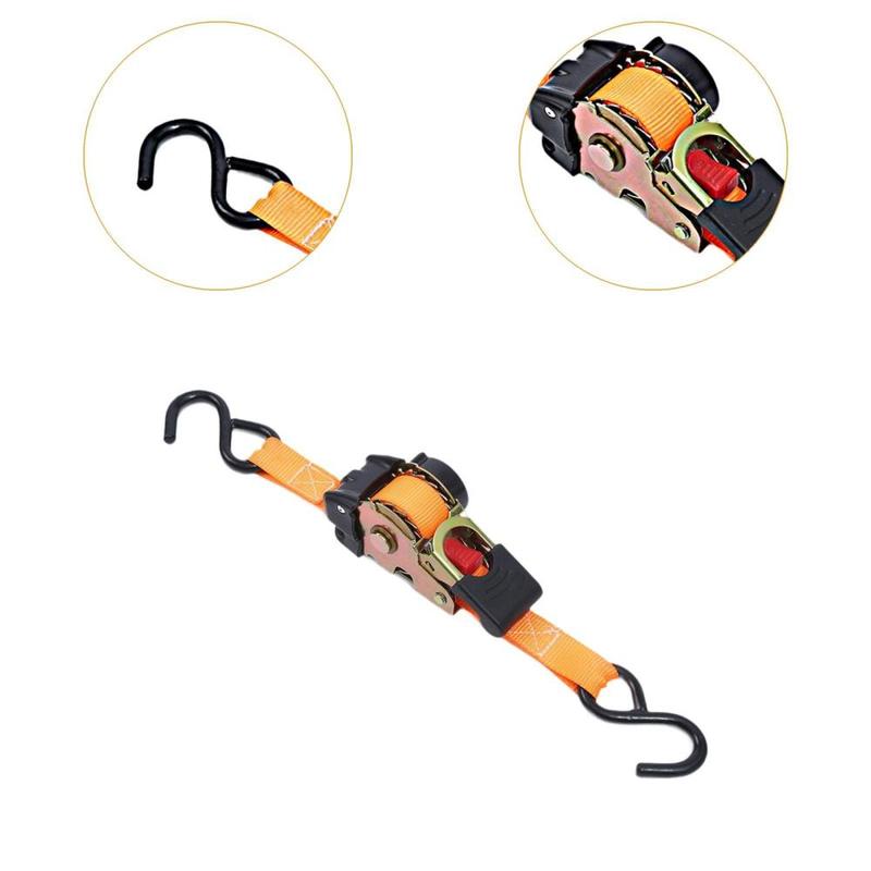 Product Introduction of Retractable Ratchet Strap with S Hooks Convenience Luggage Strap Heavy Duty Automatic Shrink Bundle Tape for Boat Vehicles 2