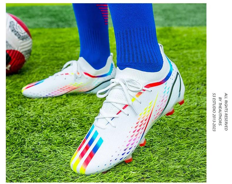 Product Introduction of Soccer shoes for men fashion sneakers football shoes century Cup same new Messi long spike broken nail professional football shoes sport running shoes big size 35-45 35