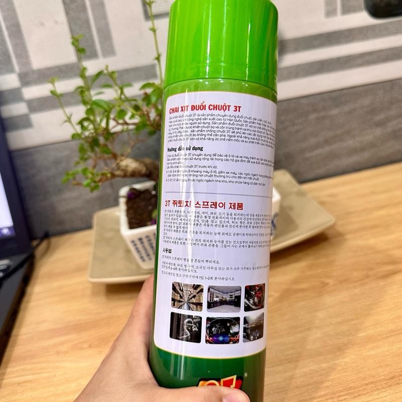 Chai xịt đuổi chuột sinh học 3T 450ml, thành phần từ thiên nhiên đuổi sạch chuột &côn trùng các loại 9