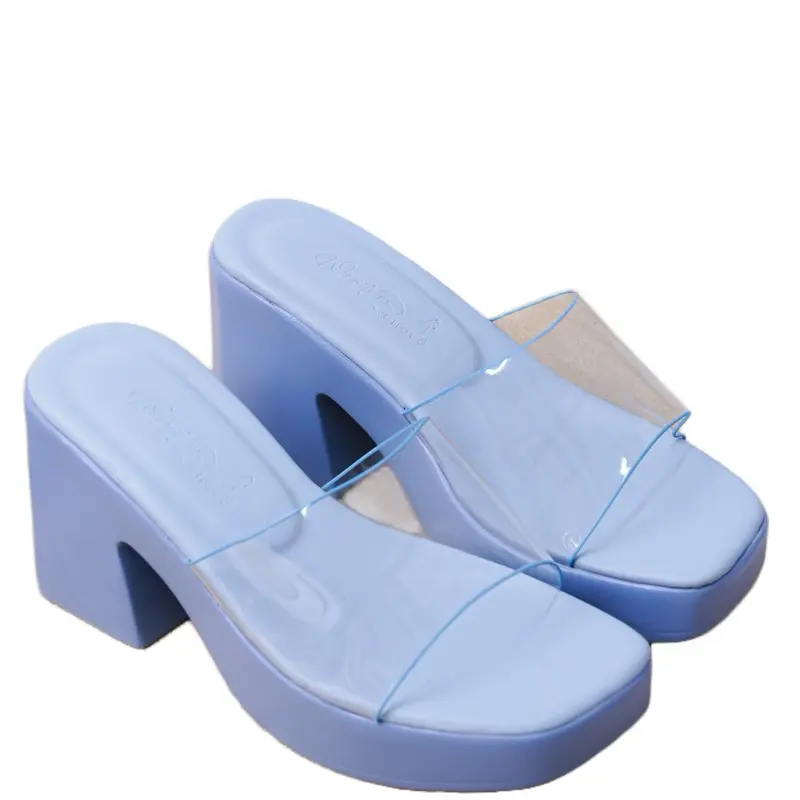 Dép xuồng gót đúp (PU2 Mica 8cm) xinh xắn thời trang Nhung Nữ 8
