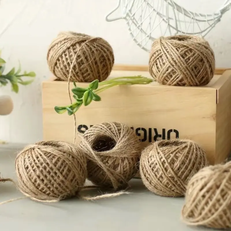 Cuộn dây thừng gai (30m), dây thừng vintage trang trí, làm đồ hanmade Diy 0