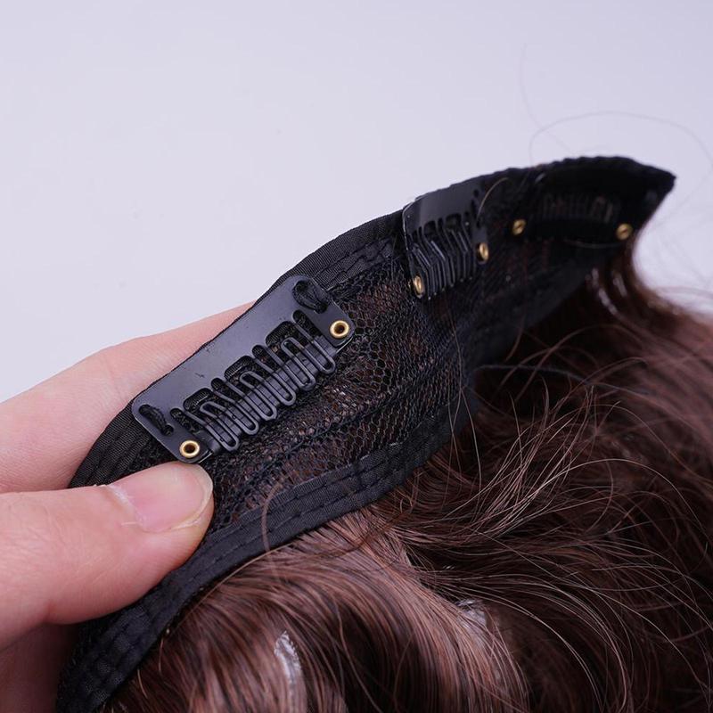 Product Introduction of Dark Brown Large Wave Fashionable Temperament Wig Curly Hair, Hair Human Brown Curtains Wig X7E1 25