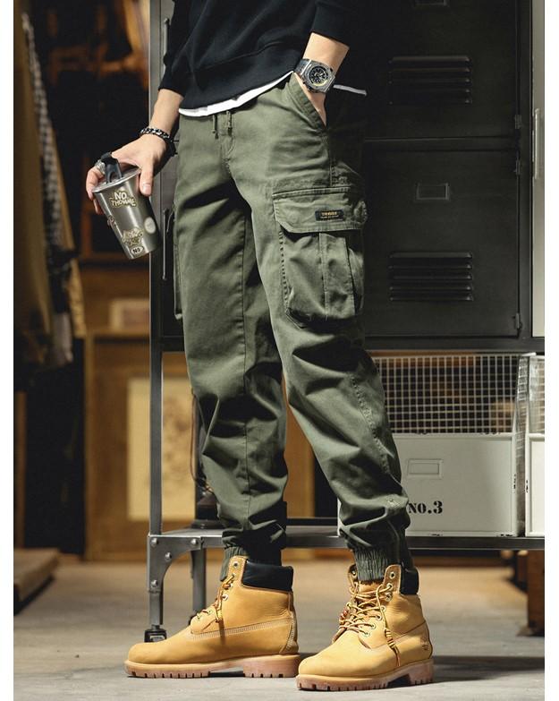JGH5-Quần Kaki Jogger túi hộp Cao Cấp , Quần kaki nam jogger bo gấu trẻ trung Sport