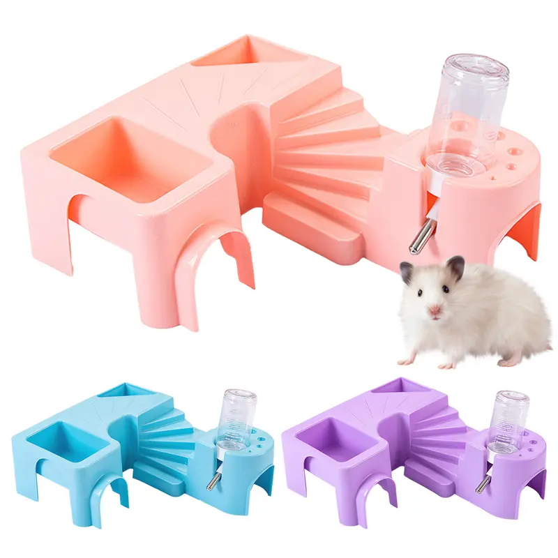 Lồng Hamster, Phụ Kiện Thú Cưng Nhỏ Không Mùi, Với Không Gian Sống Và Chơi Cho Động Vật Nhỏ Bao Gồm Chai Nước, Thích Hợp Cho Chuột Hamster, Nhím, Chinchilla 0