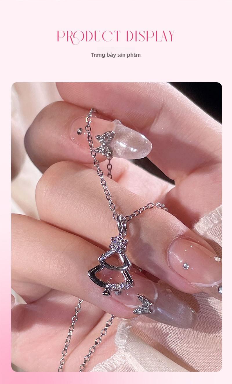Product Introduction of Vòng Cổ Cây Thông Noel, Dòng Prologue Mùa Đông, Thiết Kế Chính Hãng Dành Cho Phụ Nữ, Đơn Giản Và Rỗng Với Zircon, Mặt Dây Chuyền Bằng Thép Không Gỉ, Dây Chuyền Xương Đòn, Món Quà Giáng Sinh Tuyệt Vời，vòng cổ nữ Voi Hoa 11