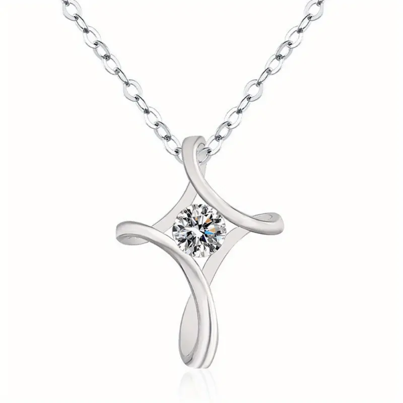 Simple Copper 925 Silver Punk Cross Pendant Necklace | Hypoallergenic, Exquisite Craftsmanship Stylish Jewelry Ideal Gift for Lovers Suitable Daily, Party & Music Festival Wear Lightweight and Comfortable Design 4