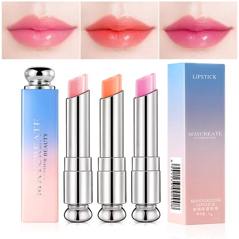 ลิปสติกไล่ระดับสี 1 ชิ้น ลิปสติกให้ความชุ่มชื้นและการเปลี่ยนสี ลิปสติกกันน้ำติดทนนานกำมะหยี่ติดทนนานซาตินเคลือบด้านให้ความชุ่มชื้นเม็ดสีสูงกำมะหยี่น้ำหนักเบาติดทนนานซาตินเคลือบด้านให้ความชุ่มชื้นเม็ดสีสูงน้ำหนักเบา