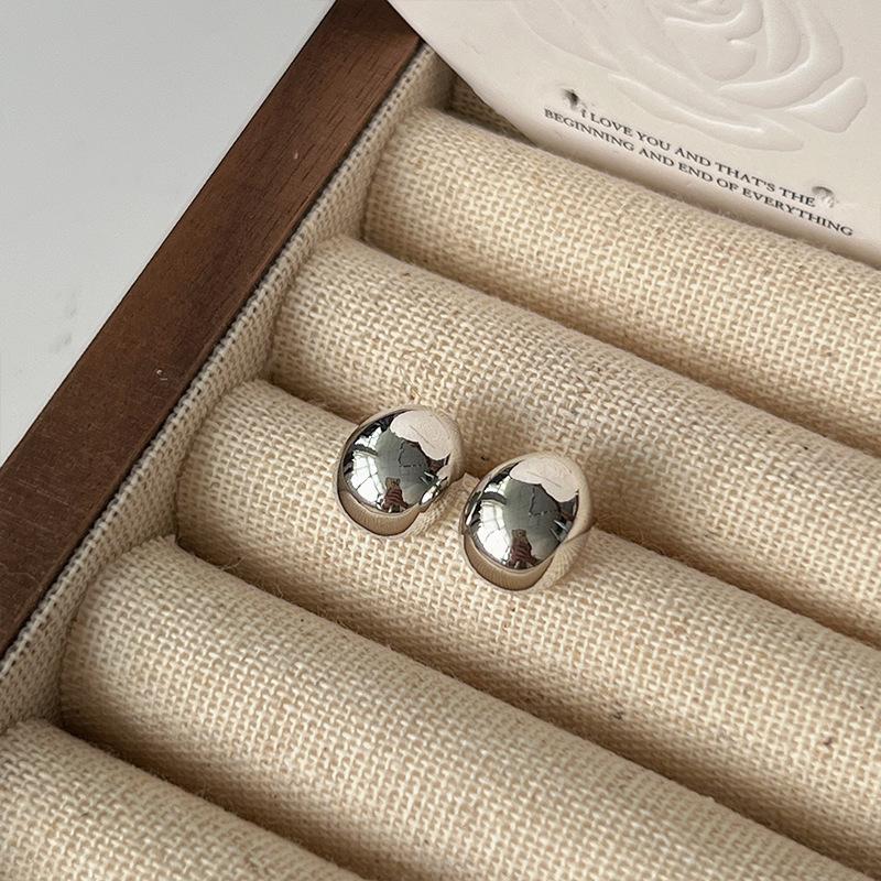 Product Introduction of 925 Sterling Silver Needle High-Grade French Style,Retro round earrings geometric earrings female,Simple and Small Earrings Cold Style All-Match Earrings 6