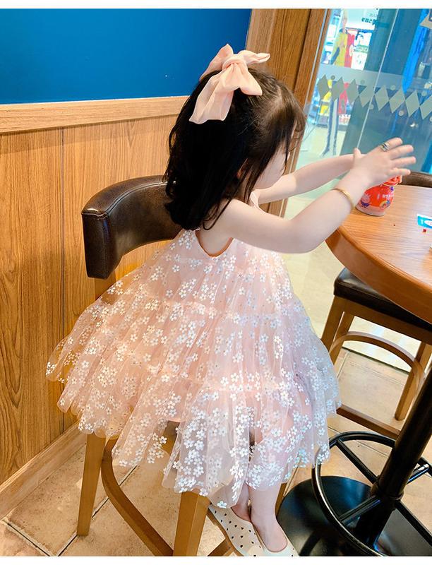 Product Introduction of Girls' Dress Summer Dress 2024 New Korean Style Western Style Children Toddler Summer Baby Princess Dress Vest Dress 11