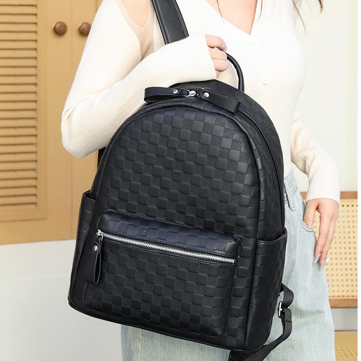 Balo Da Đeo Vai Size Họa Tiết Kẻ Caro 888 40 Chất Liệu Da PU Hàng QC