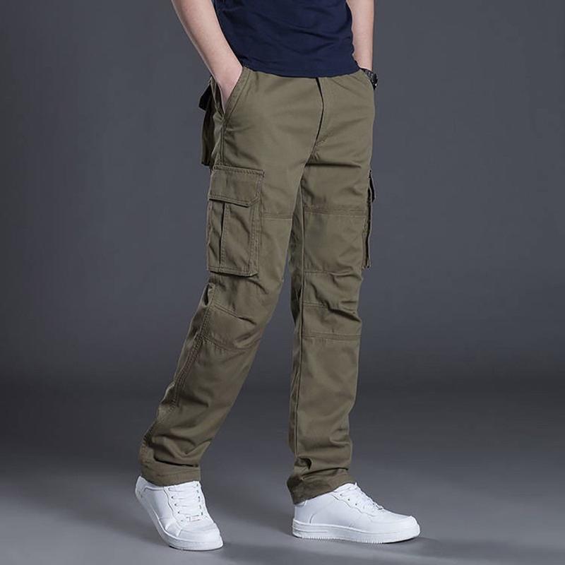 Quần CARGO Túi Hộp Chất Vải Kaki Cotton quần túi nắp KAKI SUÔN 6 TÚI Menswear Pants Có Túi quần  ống rộng 2