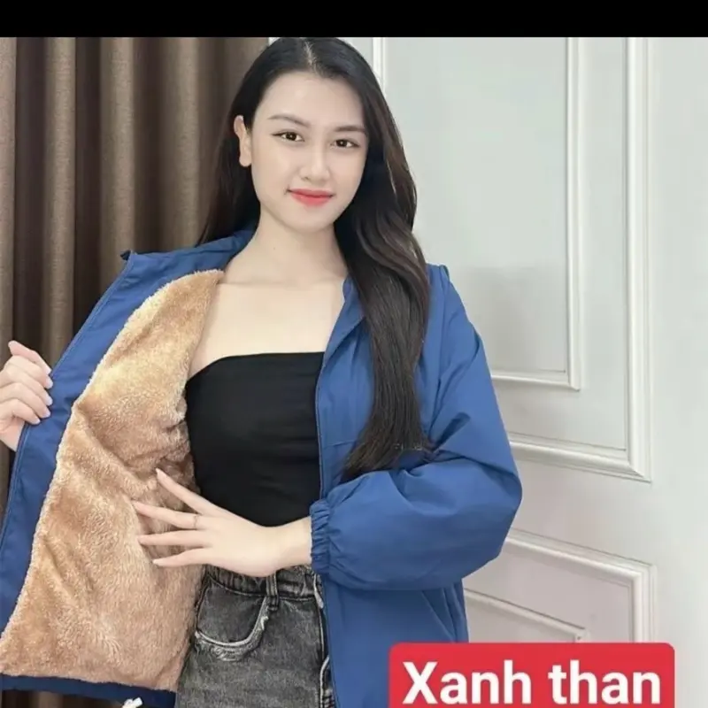 Áo gió nữ lót lông cừu chống nước cao cấp , cảm gió , chống bám bụi , lót lông dày dặn thời trang 2023 2
