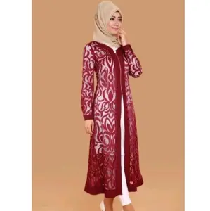 kardigan brokat resleting depan kekinian.kardigan brokat masa kini dan cantik.