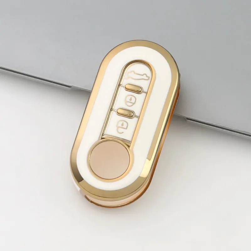 Car Key Case, 1pc Soft TPU Car Key Holder, Anti Fall & Dust-proof Key Cover for Fiat 500 for Boyue for Bravo for Iveco for Olsen, Car Key Remote Case, Automotive 2