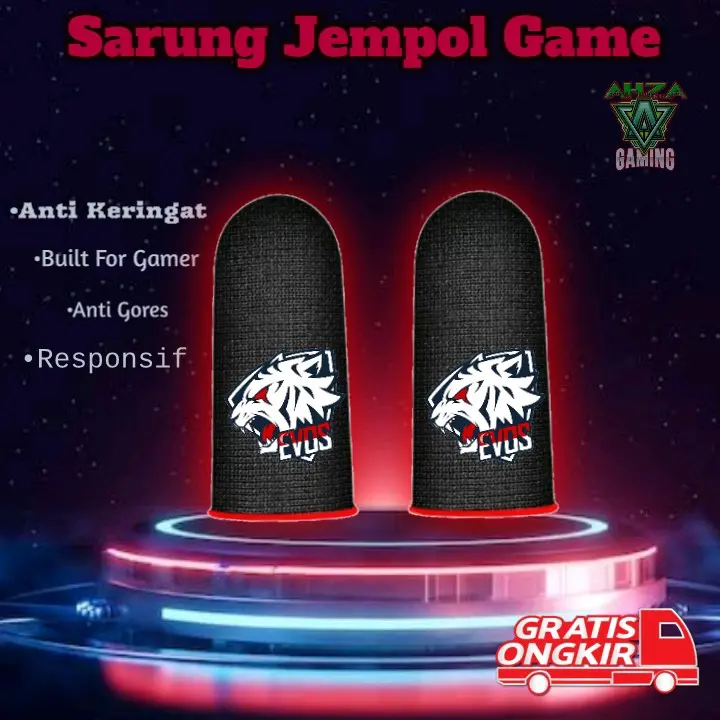Promo Cod Evos Sarung Jempol Sarung Jari Game Gaming Anti Basah Keringat Untuk Layar Hp Game Pubg Dll Finger Cover High Quality Isi 2 Pcs/pack