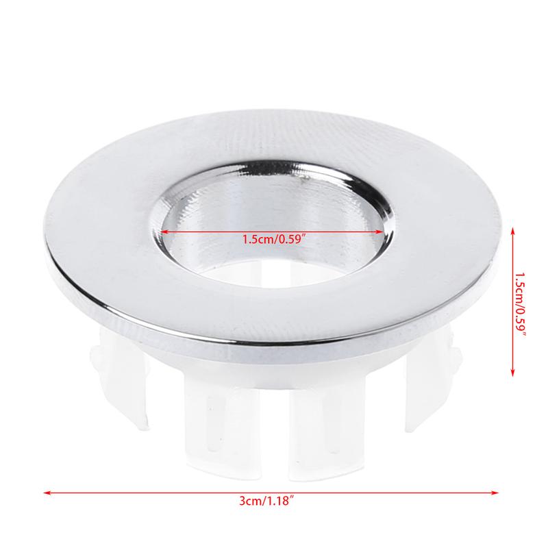 Sink Basin Trim Overflow Cover Six-foot Ring Insert In Hole Cap Bathroom Fitting 1