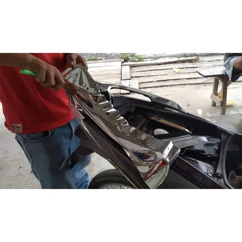Product Introduction of SKOTLET STIKER MOTOR SILVER CROM /STIKER KROM SILVER ALUMINIUM 2