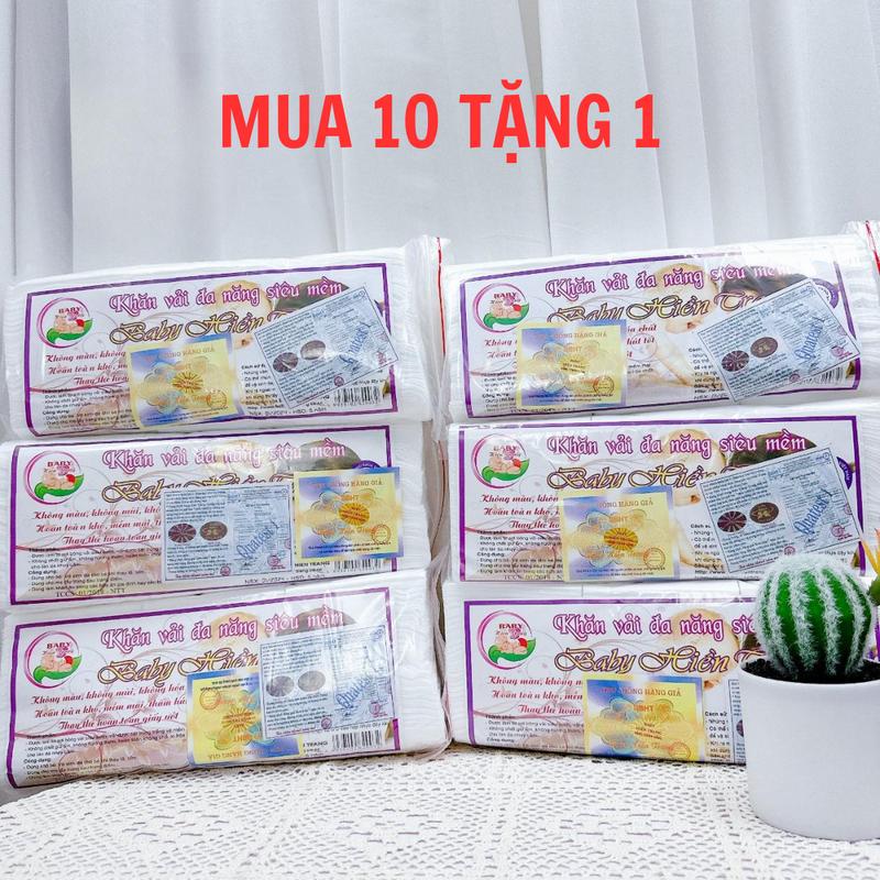(CHỌN QUÀ TẶNG) Combo 10 gói khăn vải khô đa năng Hiền Trang 170-200gram