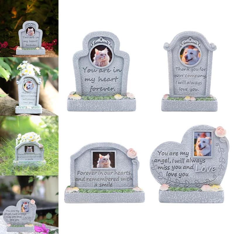 Pet Memorial Monument Waterproof Loss of Pet Sympathy Gifts Cat Memorial Headstone for Patio Garden Outdoors Flowerbed Backyard 4