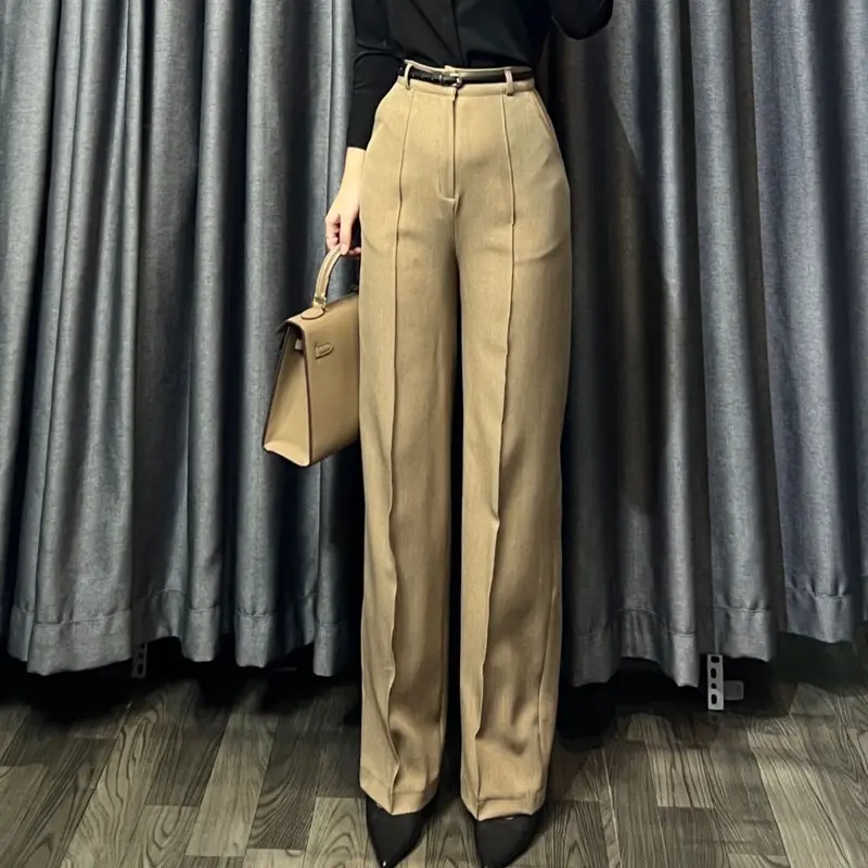 [QT01] Quần Tây Nữ Form Suông Lưng Cao - Suongg Store, có túi, ống 26 ( Chất vải mỗi màu khác nhau) Women Pants 3