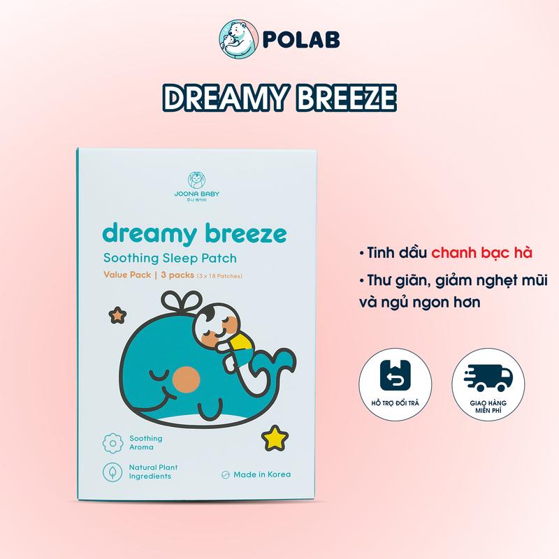 Miếng dán thư giãn hỗ trợ thông mũi, giúp bé ngủ ngon Dreamy Breeze Joona Baby - Polab 1