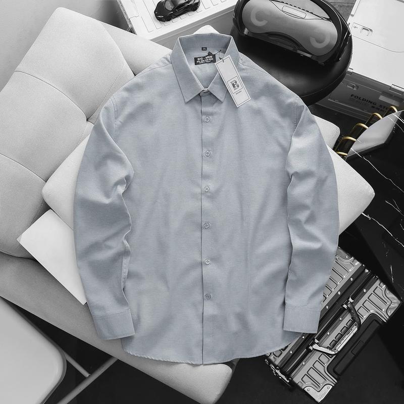 Product Introduction of Hardcode  Áo sơ mi tay dài công sở vải Oxford bigsize nam< 130 kg - oxford Trơn 24