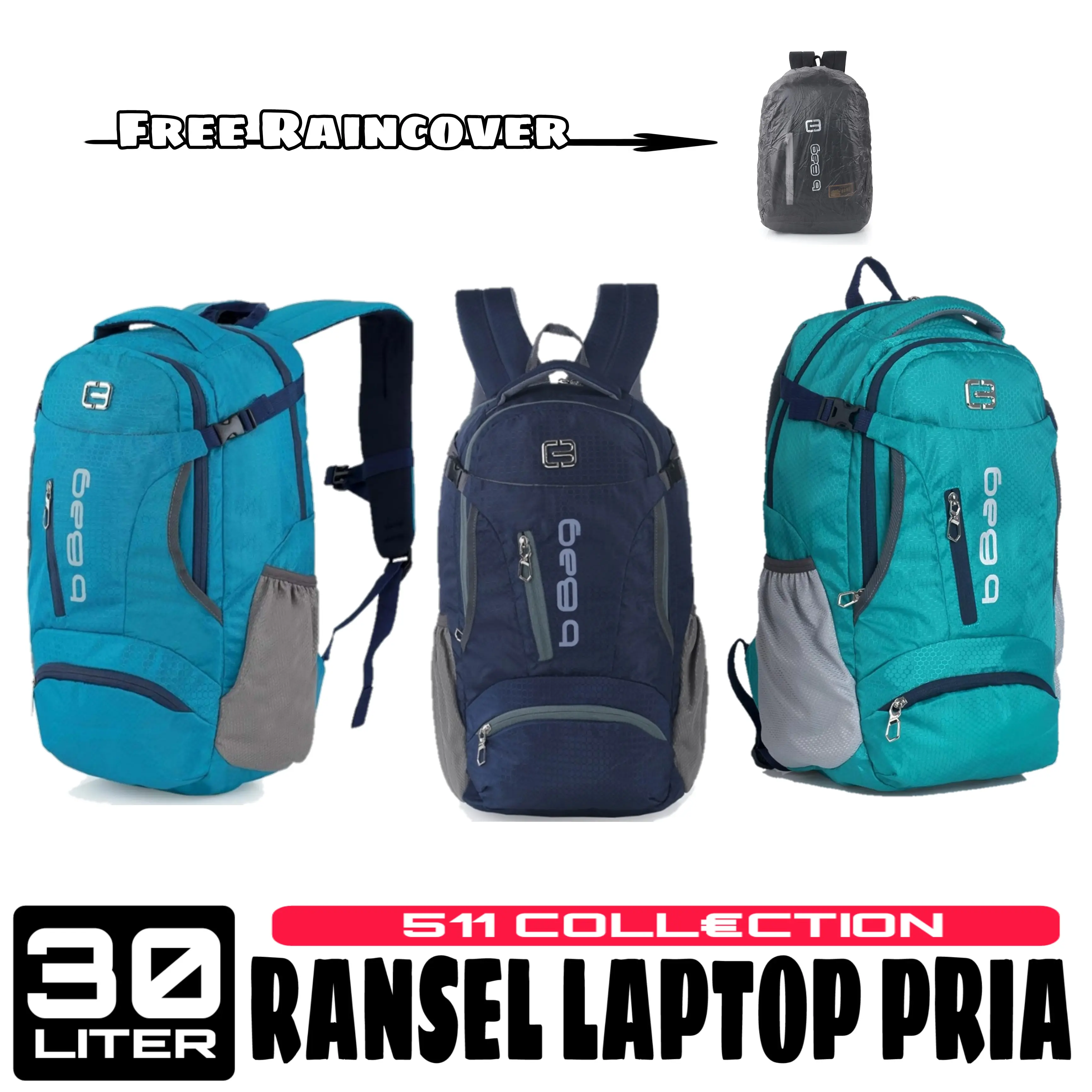 Tas Ransel Gear Bag Pria Terbaru Keren Anti Air Free Raincover Brand Saingan Eiger Semi Carier Kelvas Series Best Quality Promo COD Navy Backpack