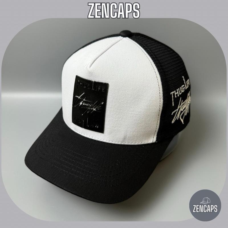  Nón lưỡi trai phối lưới mũ kết khoá nút bấm thêu chữ phong cách hot thể thao cá tính năng động dành cho nam nữ 