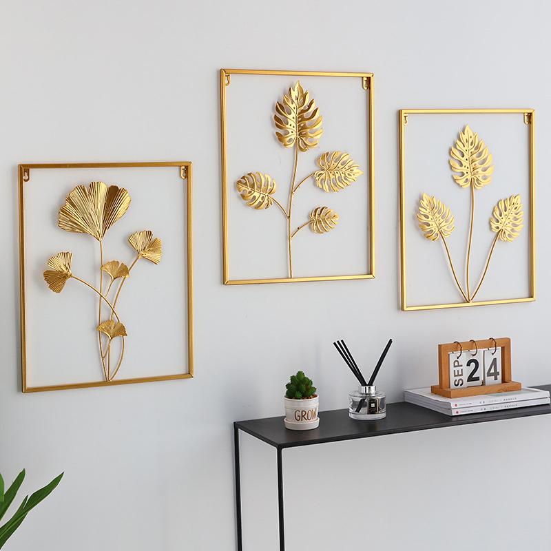 (BARU TERMURAH) HIASAN DINDING AESTHETIC MOTIF DAUN BAHAN METAL/IRON Bisa COD Besi 0