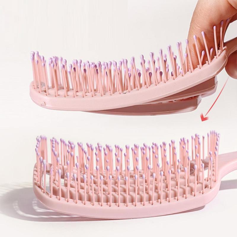 Hollow Curved Mosquito Coil Comb, 2 Counts/set Scalp Massage Comb, Hairdressing Comb for Women, Girls, Men, Stylists, Barber, Curly Hair Detangling & Styling Tool 6