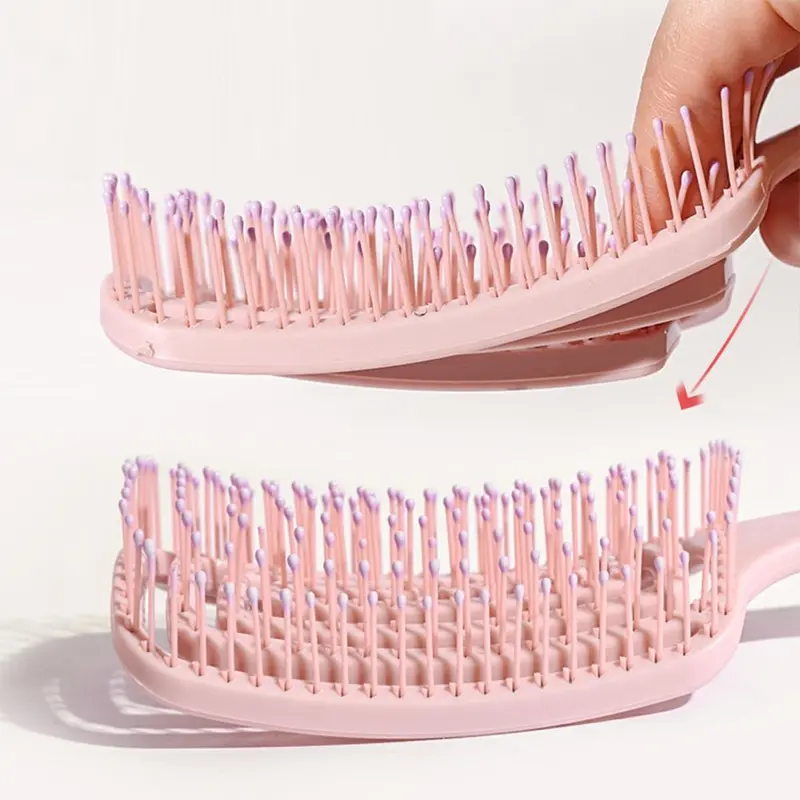 Hollow Curved Mosquito Coil Comb, 2 Counts/set Scalp Massage Comb, Hairdressing Comb for Women, Girls, Men, Stylists, Barber, Curly Hair Detangling & Styling Tool 6