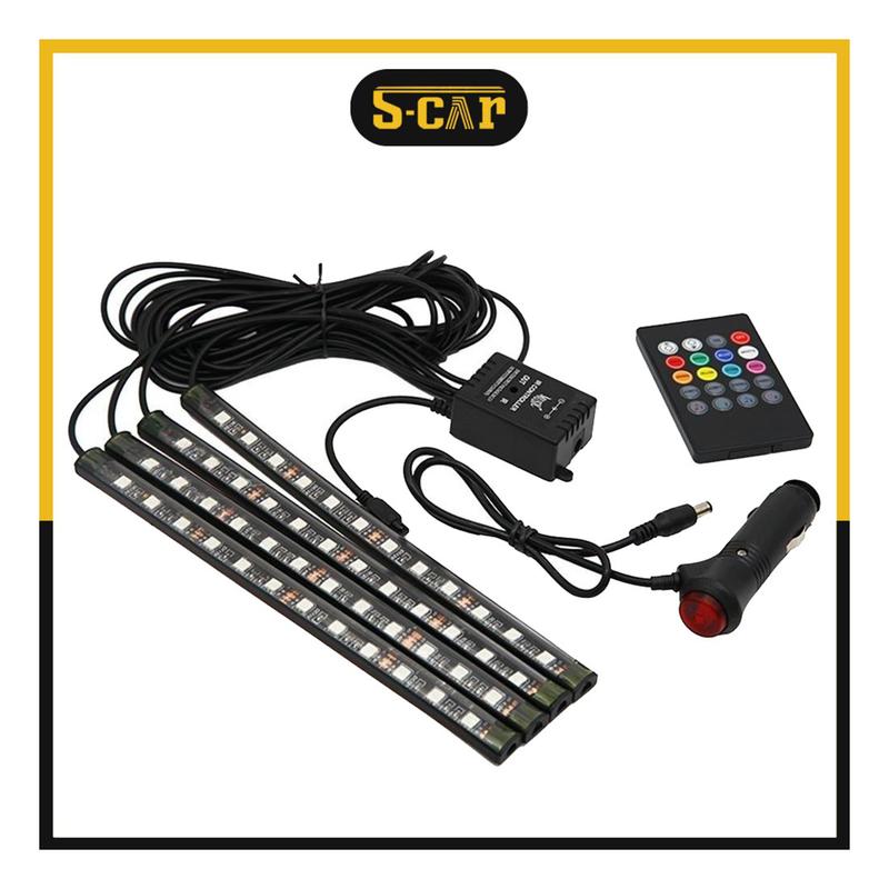 Bộ 12 Led gắn gầm ghế ô tô nháy theo điệu nhạc - Bộ 12 led gắn gầm