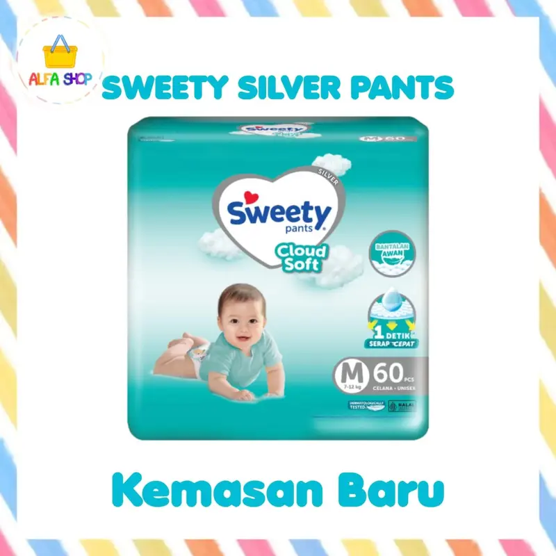 SWEETY SILVER PANTS S66 M60 L54 XL42 XXL32 Diapers 2