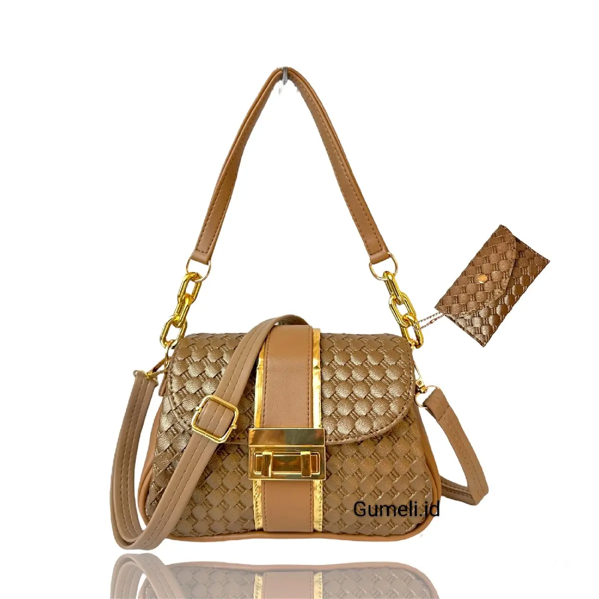 GUMELI TAS SELEMPANG MOONA BAG FASHION TAS MURAH TAPI MEWAH TERBARU 2023 Kulit Anyaman Wanita