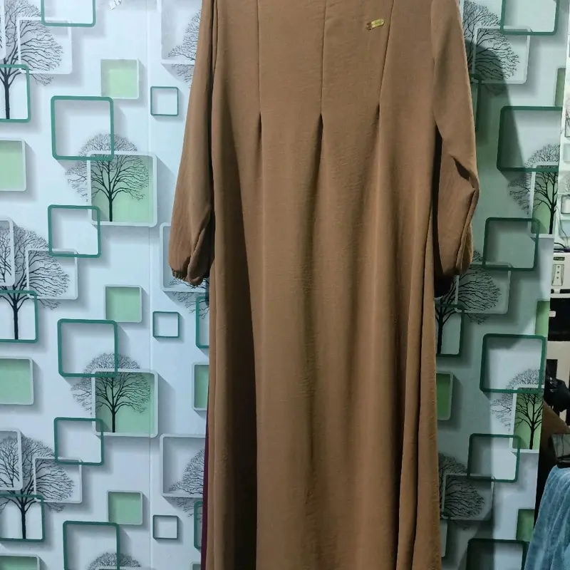DRESS BISA  COUPLE IBU DAN ANAK MARYAM POLOS Dewasa Crinkle Gamis Muslim 2