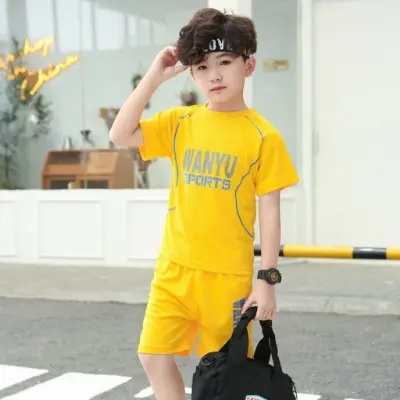 Bộ quần áo mùa hè bé trai 15-45kg mẫu WANYU. Chất liệu thun lạnh
