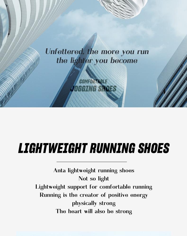 Product Introduction of Giày Chạy Bộ, Pickle Ball Nghiệp Dư Nam ANTA EASY RUN 9124E5513 | Giày Running 5 km Siêu Nhẹ ‍,Thoáng Khí , Sneaker Đế Cao Su Đàn Hồi, Êm Ái Hạn Chế Trơn Trượt Bảo Hành Chính Hãng ANTA Sport 23
