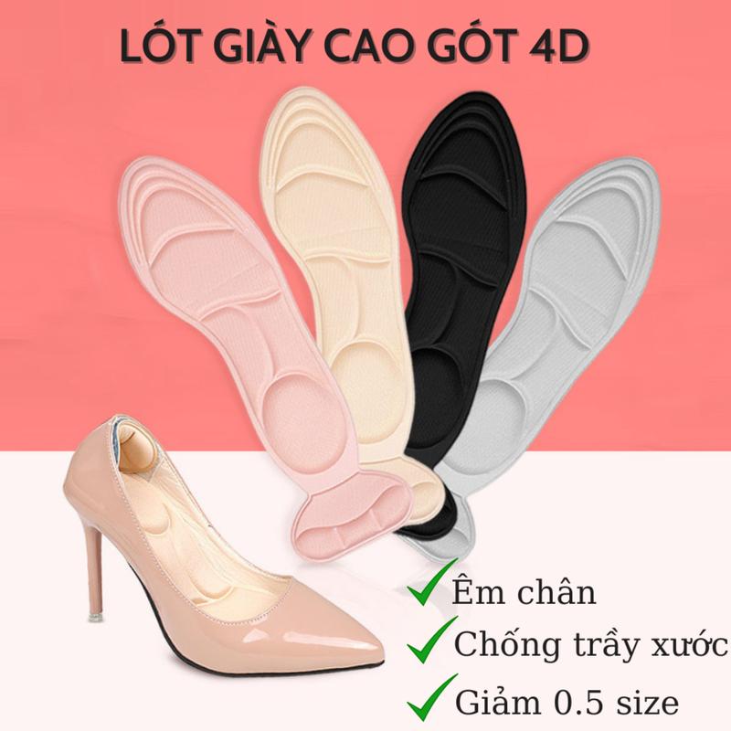  Lót giày cao gót giảm size massage êm chân chống trầy xước chân đệm giày giảm áp lực bàn chân Miếng Lót Giày Cao Su 