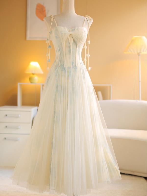 SÒ VINTAGE - EVELINA đầm hai dây phủ lưới phom xòe