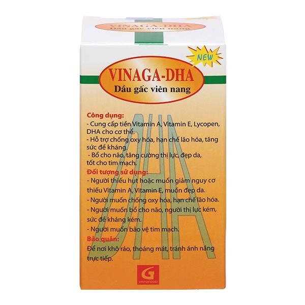 Viên uống Dầu gấc viên nang VINAGA_ DHA lọ 100 viên Người lớn 1